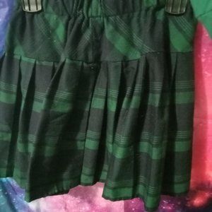 Flared plaid mini skirt